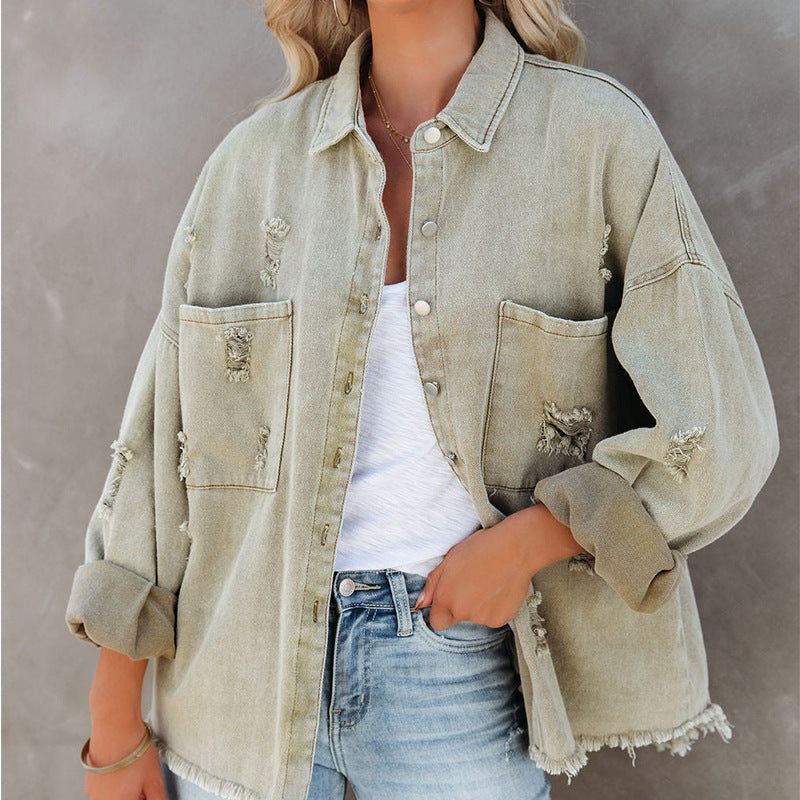 Irene - Chaqueta vaquera retro de calle