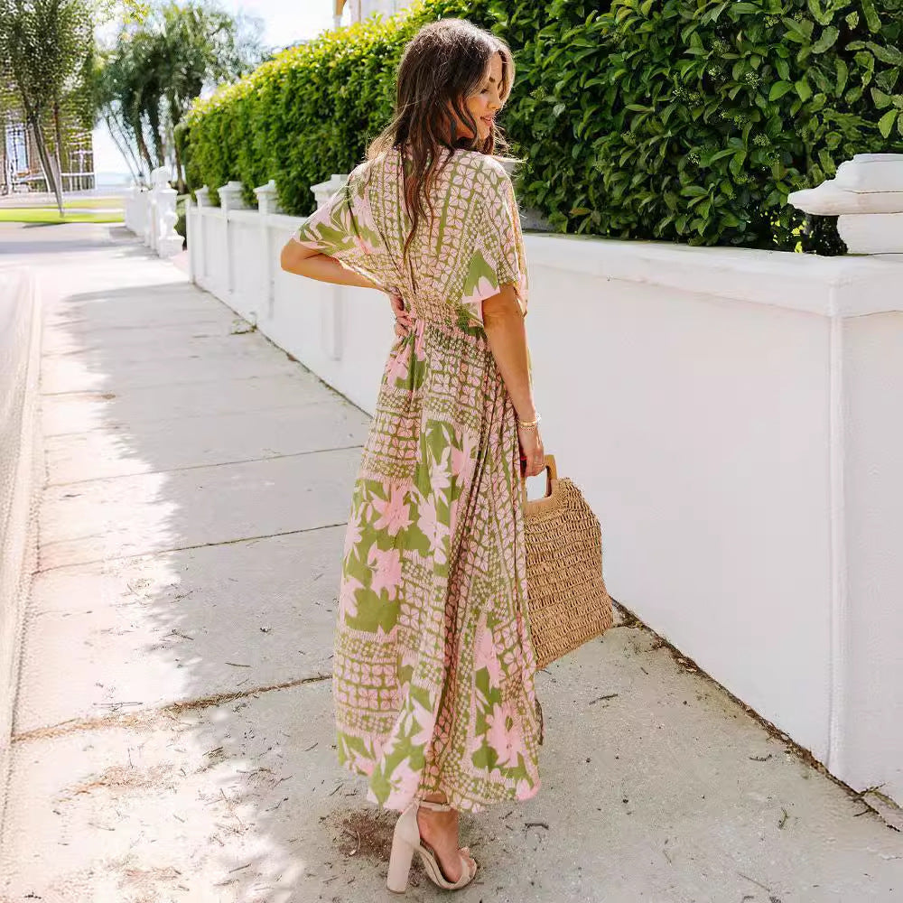 Zaira - Vestido estampado de vuelo libre