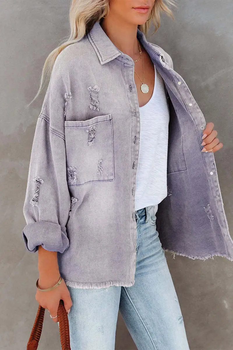 Irene - Chaqueta vaquera retro de calle