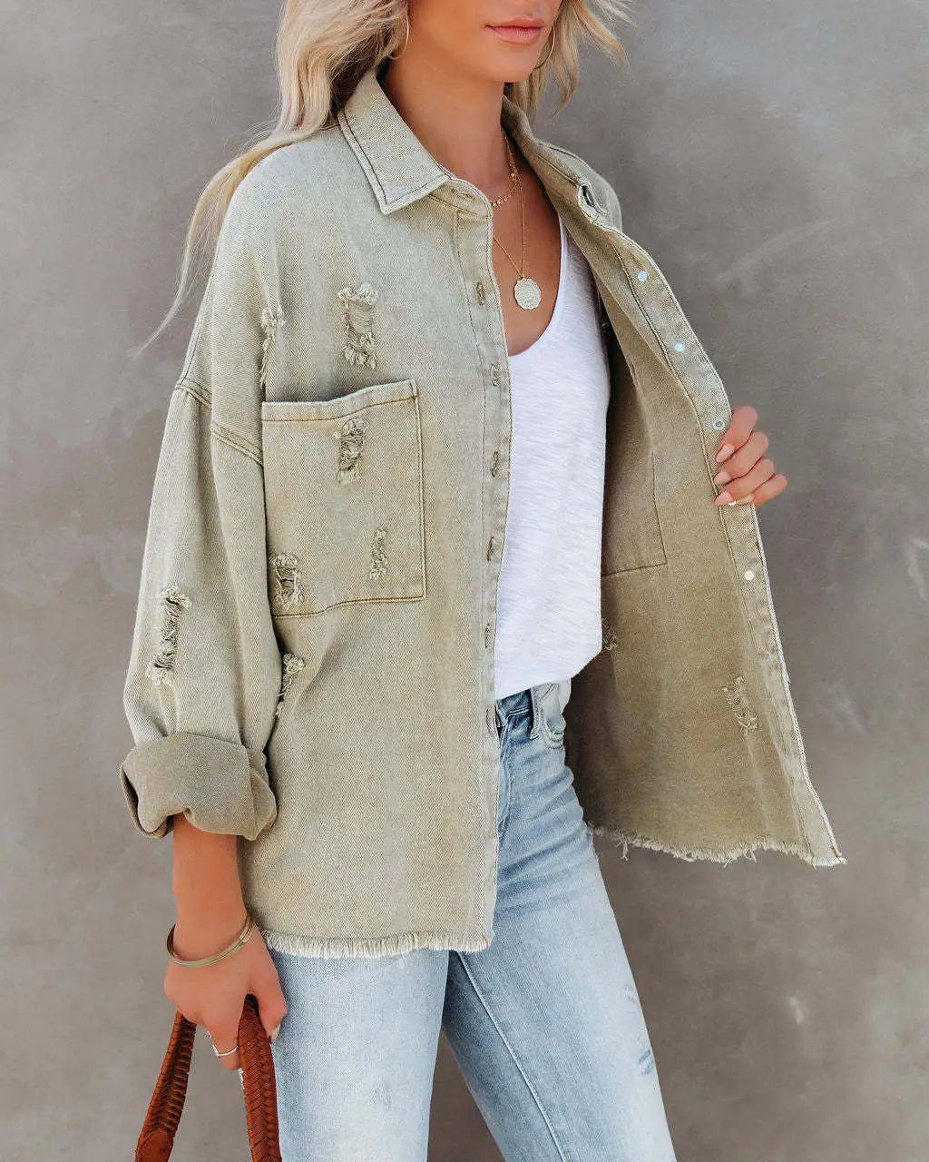 Irene - Chaqueta vaquera retro de calle