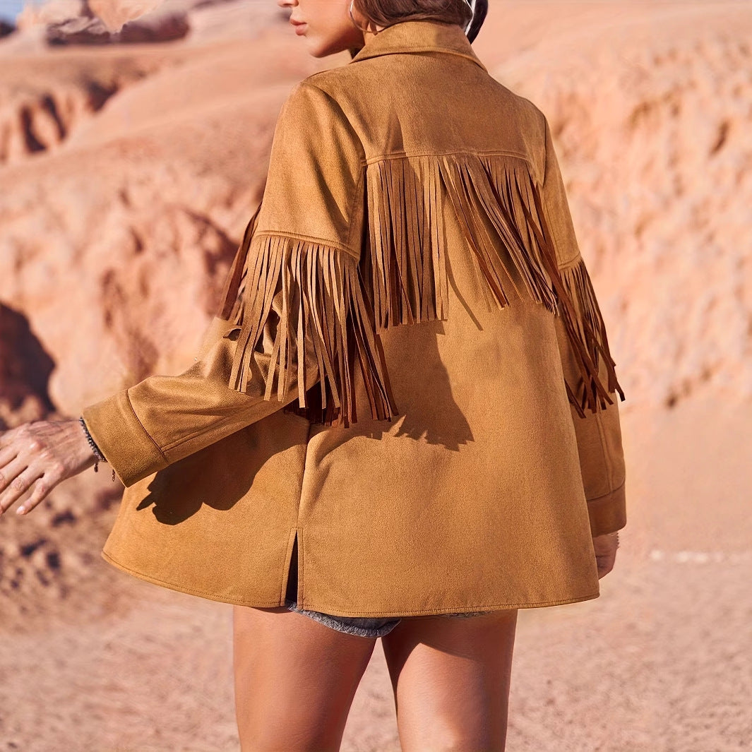 Josefina - Chaqueta de gamuza estilo western