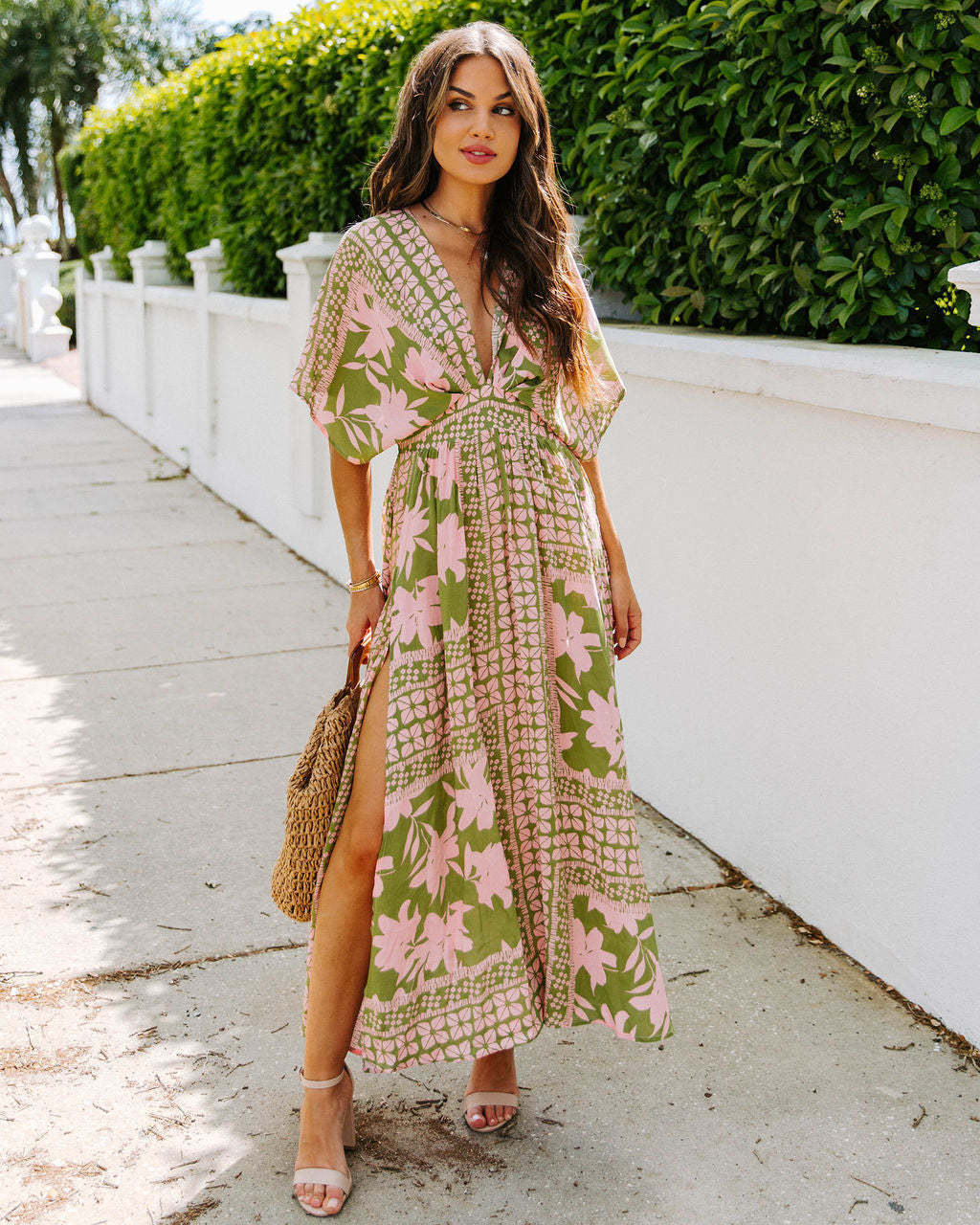 Zaira - Vestido estampado de vuelo libre