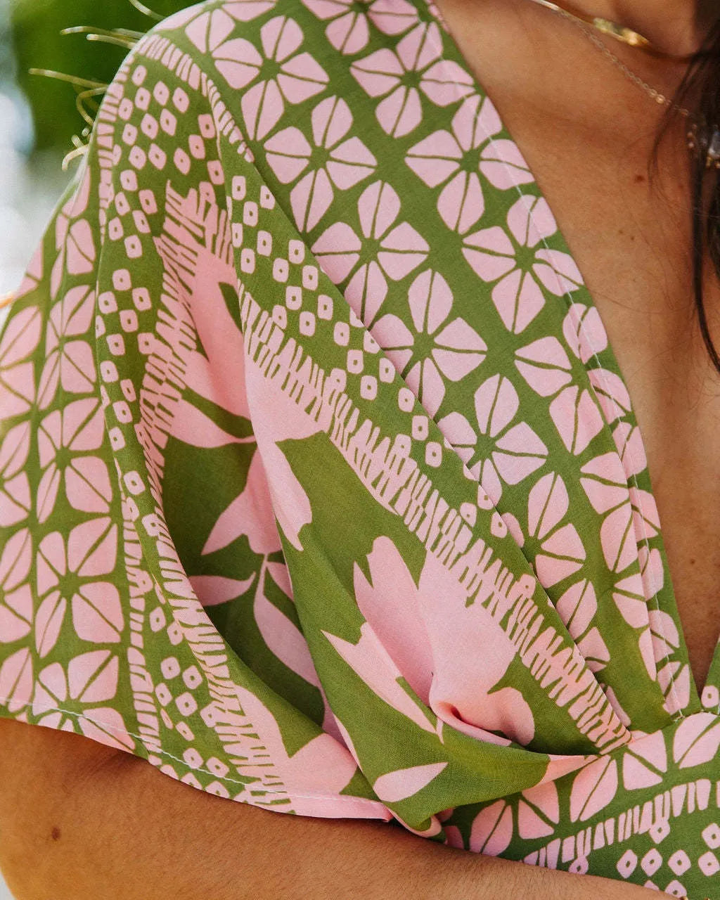 Zaira - Vestido estampado de vuelo libre