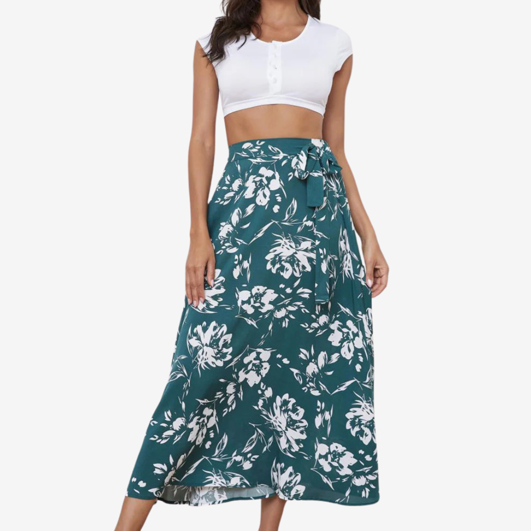 Elsa - Falda ligera de gasa floral