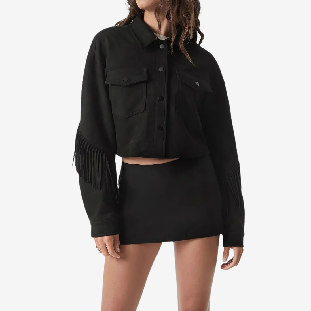 Karen - Chaqueta urbana con flecos
