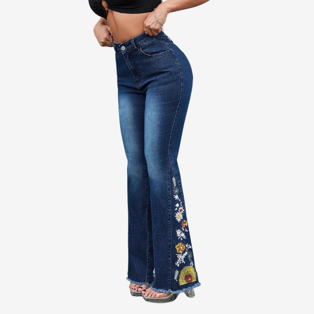 Tamara - Vaqueros horizonte bordados