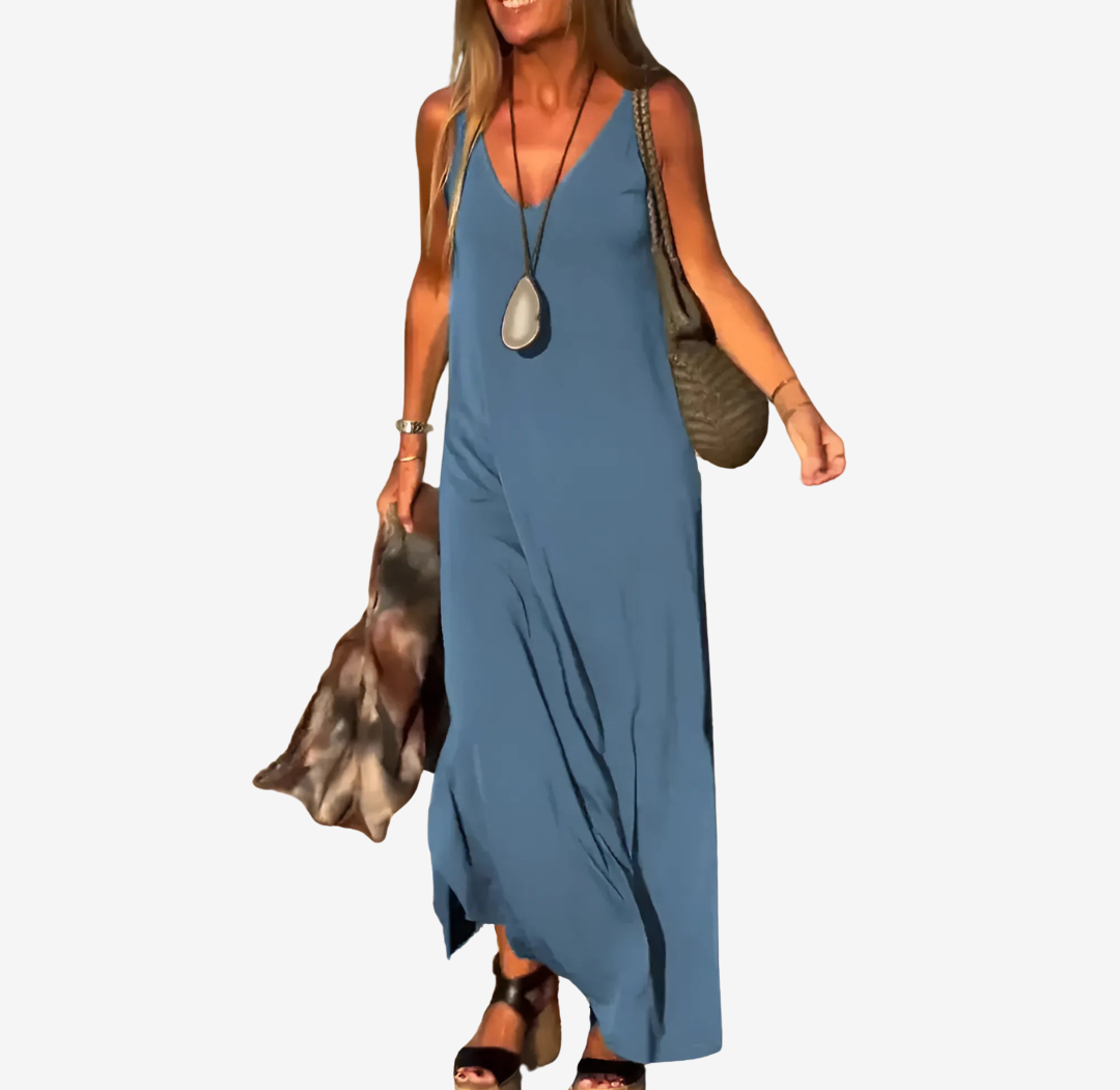 Martina - Vestido de tirantes escote V
