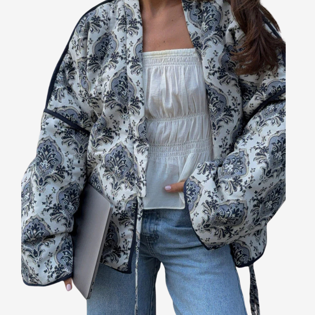 Claudia - Chaqueta estampada con lazo