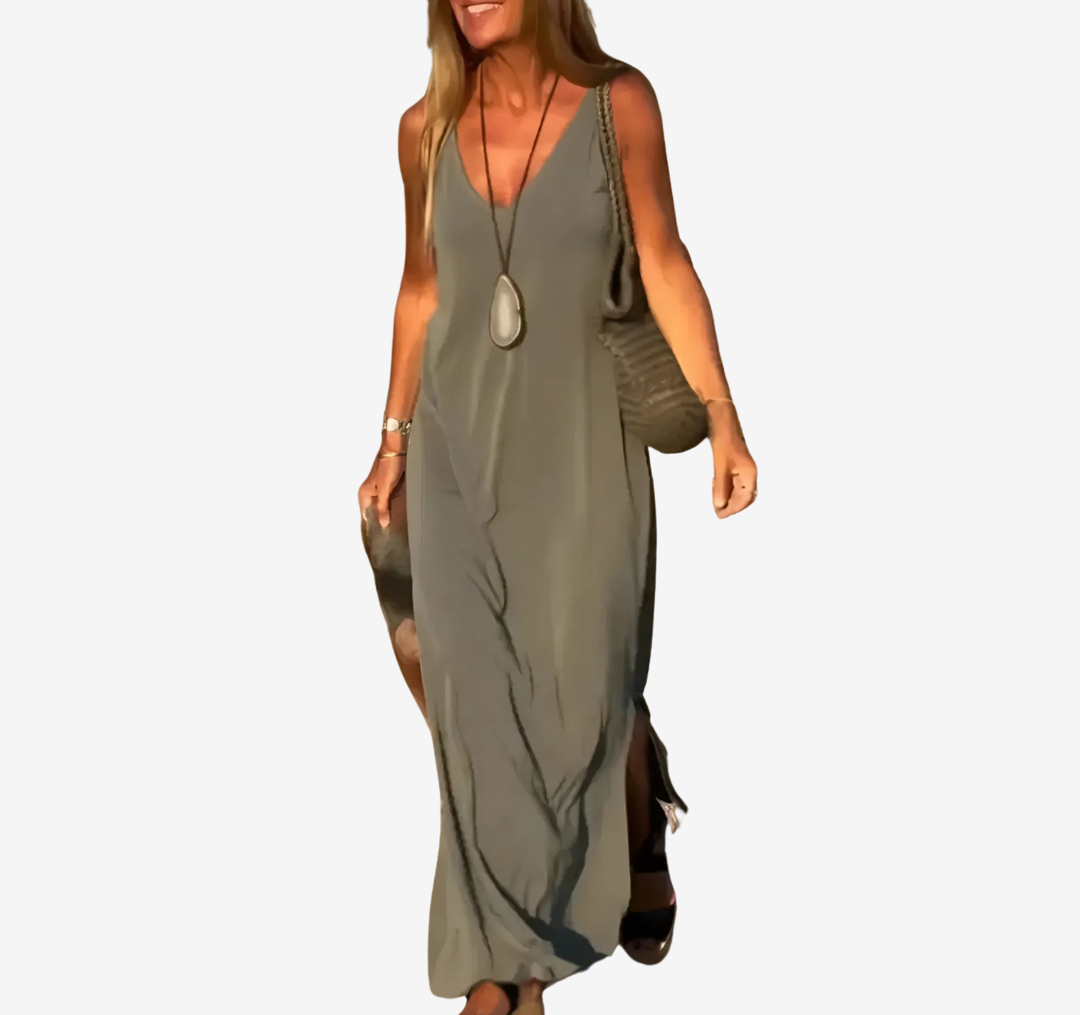 Martina - Vestido de tirantes escote V