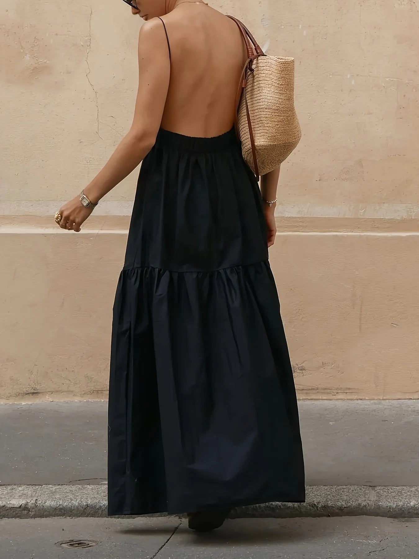 Ylenia - Vestido línea A con espalda descubierta