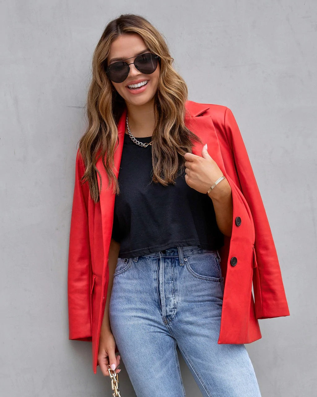 Lía - Chaqueta de cuero urbana