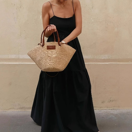 Ylenia - Vestido línea A con espalda descubierta